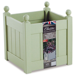 Classic Planter Wooden Sage 18